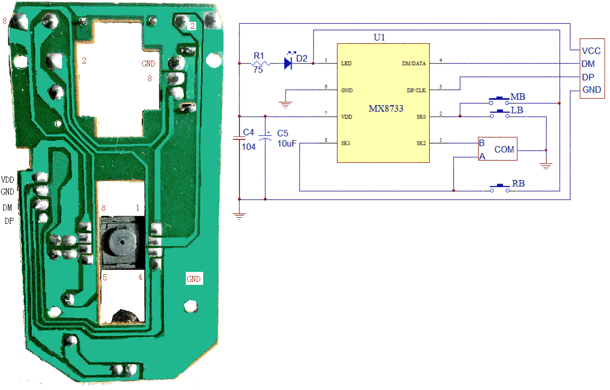 原几个鼠标拆解附原理图