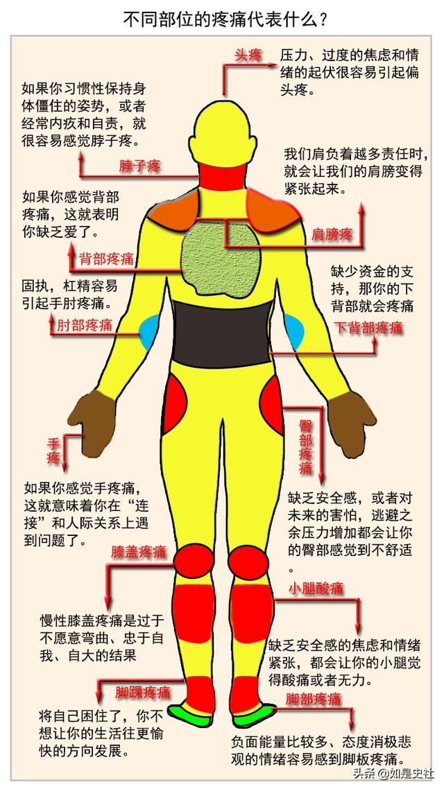 身体部位反应的卦象对应图