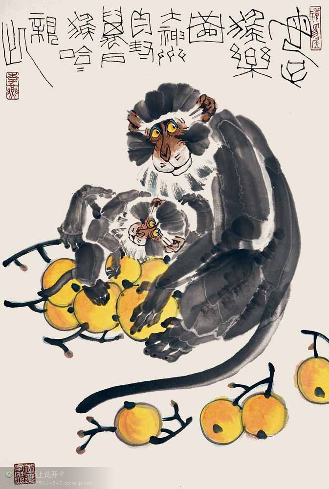 李燕画猴