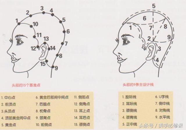 发挥抽象思维能力想象一下:在发型的四个面上虚拟地画出一个平面,这样