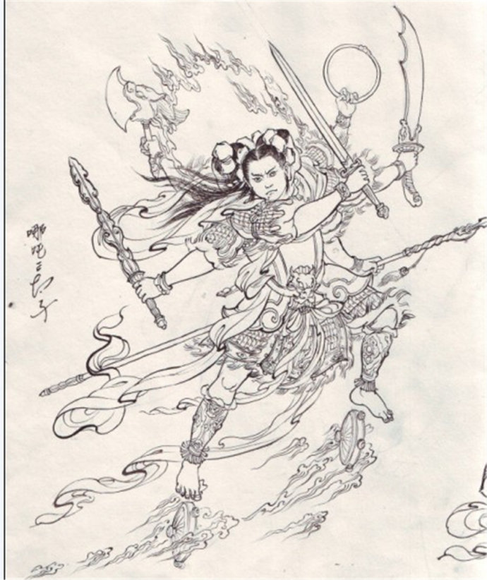 西游记白描人物作品欣赏