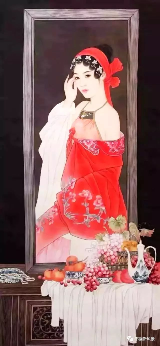 镜花缘镜花缘这是画家崔景哲笔下的"中国红"仕女系列作品.