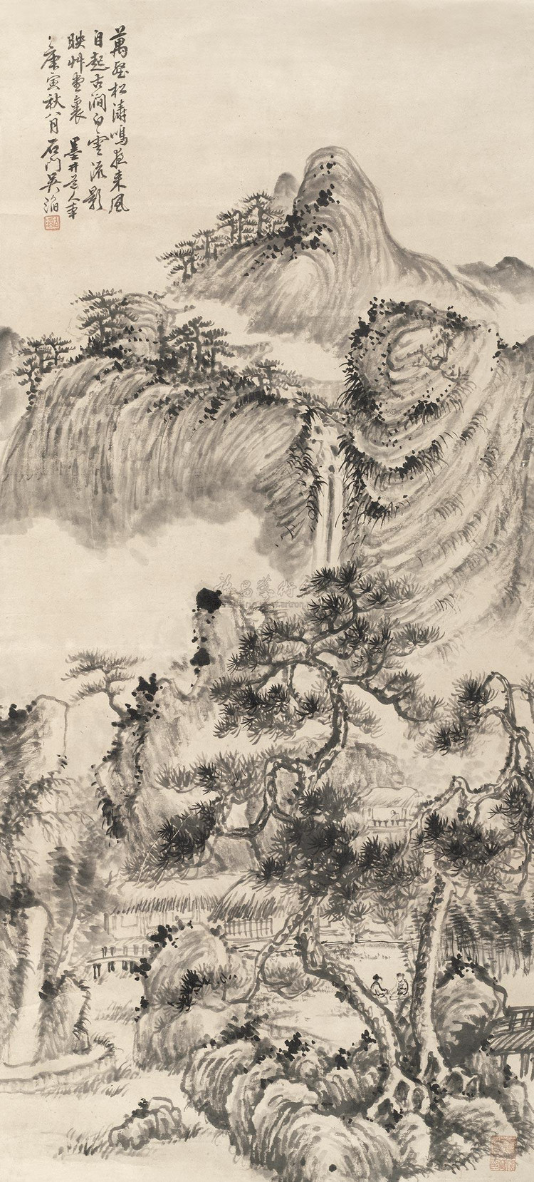 吴滔清山水作品欣赏