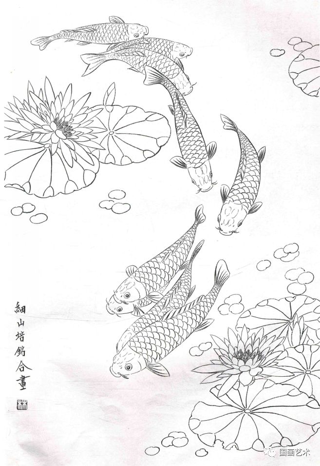 連年如意沉浮自如仙花神魚潛魚戲蜓池魚羨春魚躍蓮池潛魚驚釣江春魚樂