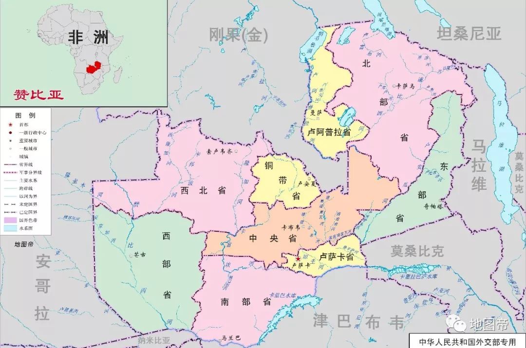 赞比亚行政区划图乌干达行政区划图突尼斯行政区划图坦桑尼亚行政区划