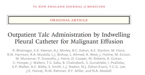 pleural catheter for malignant effusion》