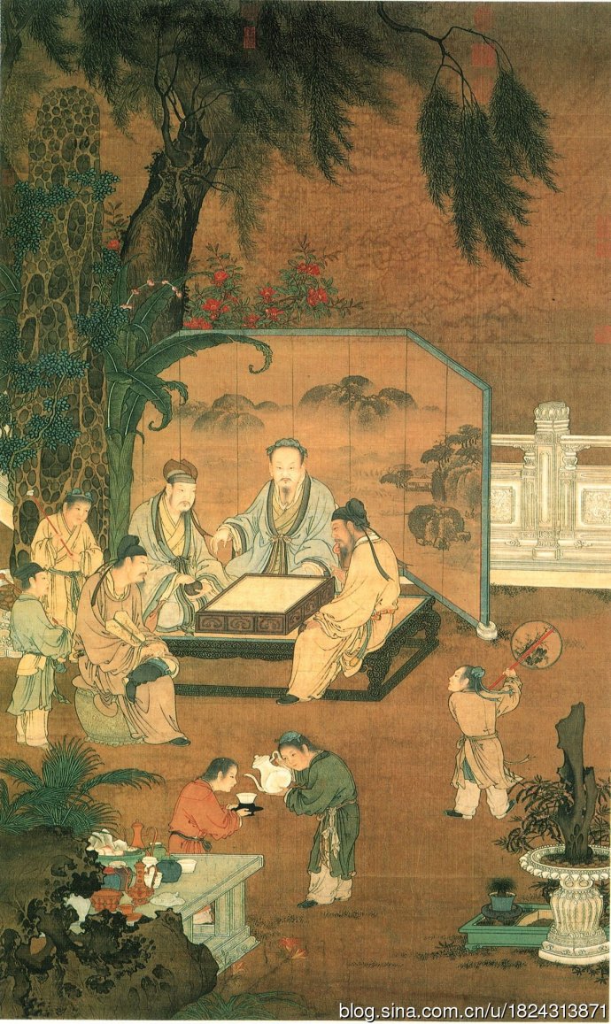 刘松年《十八学士图》 - 好网角收藏夹