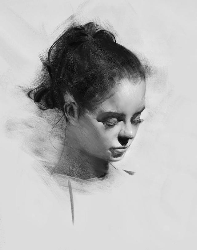 ▼更多作品欣赏▼素描创作过程▼模特照片擅 长 传 写 实 风 格 绘 画