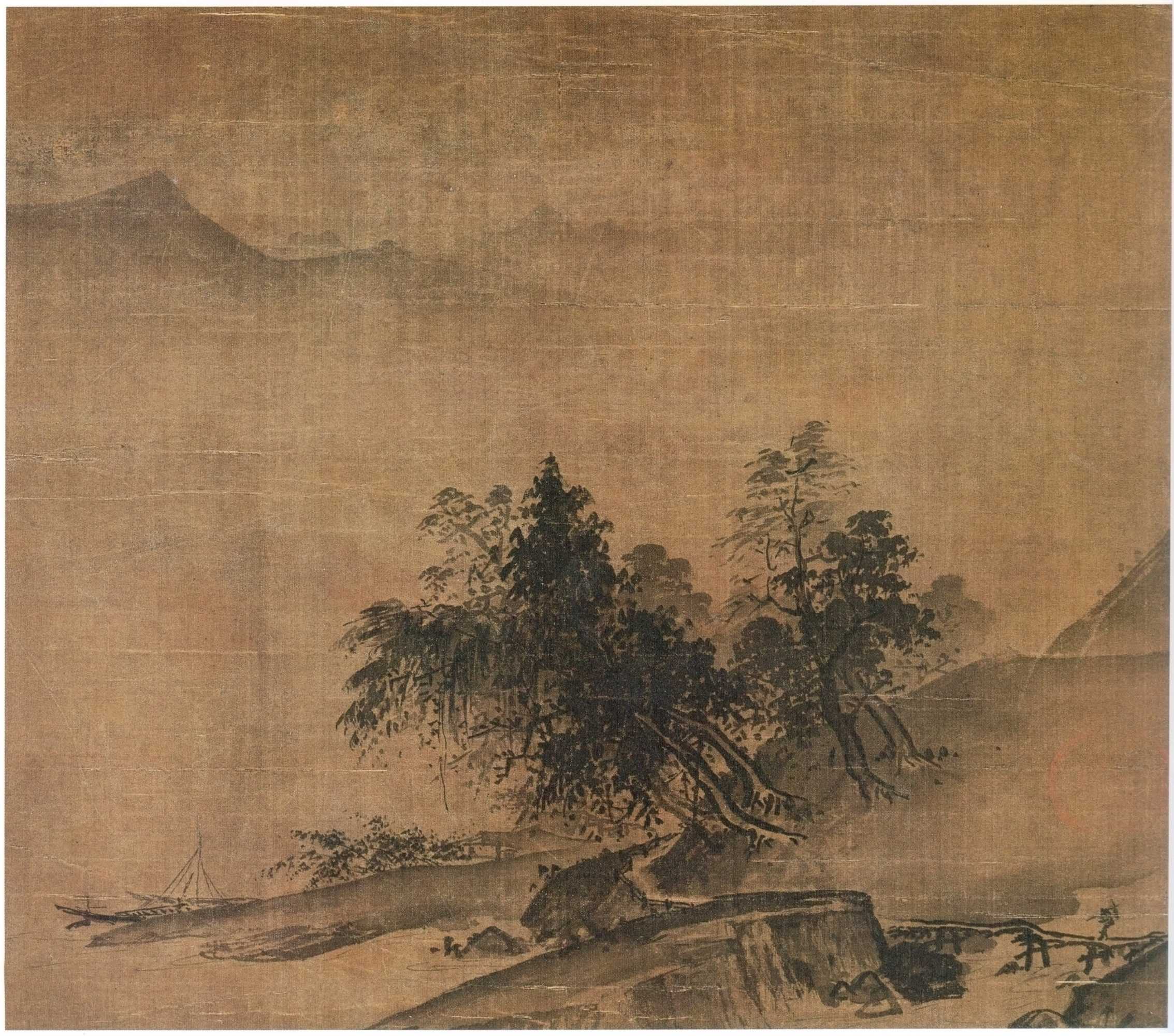 夏圭 山水 东京国立博夏圭 山水图 东京国立夏圭 湖畔幽居图 大阪